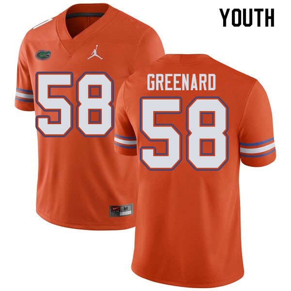 Jordan Brand Youth #58 Jonathan Greenard Florida Gators College Football Jerseys Sale-Orange